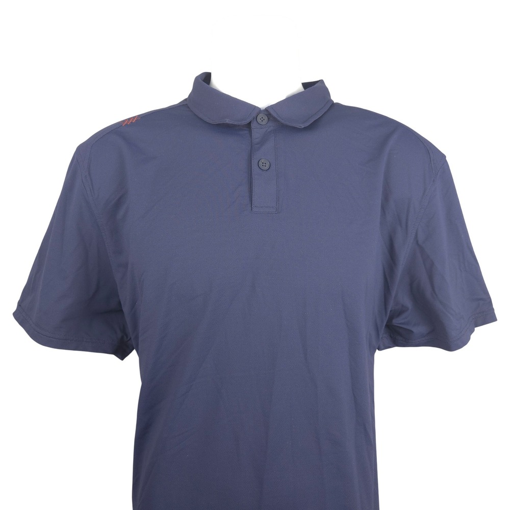 Rhone Mens Navy Blue Short Sleeve Performance Polo Shirt XL 100231 Stretch